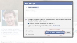 Отправить сообщение Цукербергу на Facebook можно за $100