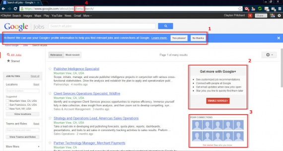 Аккаунт в Google+ поможет с поиском работы